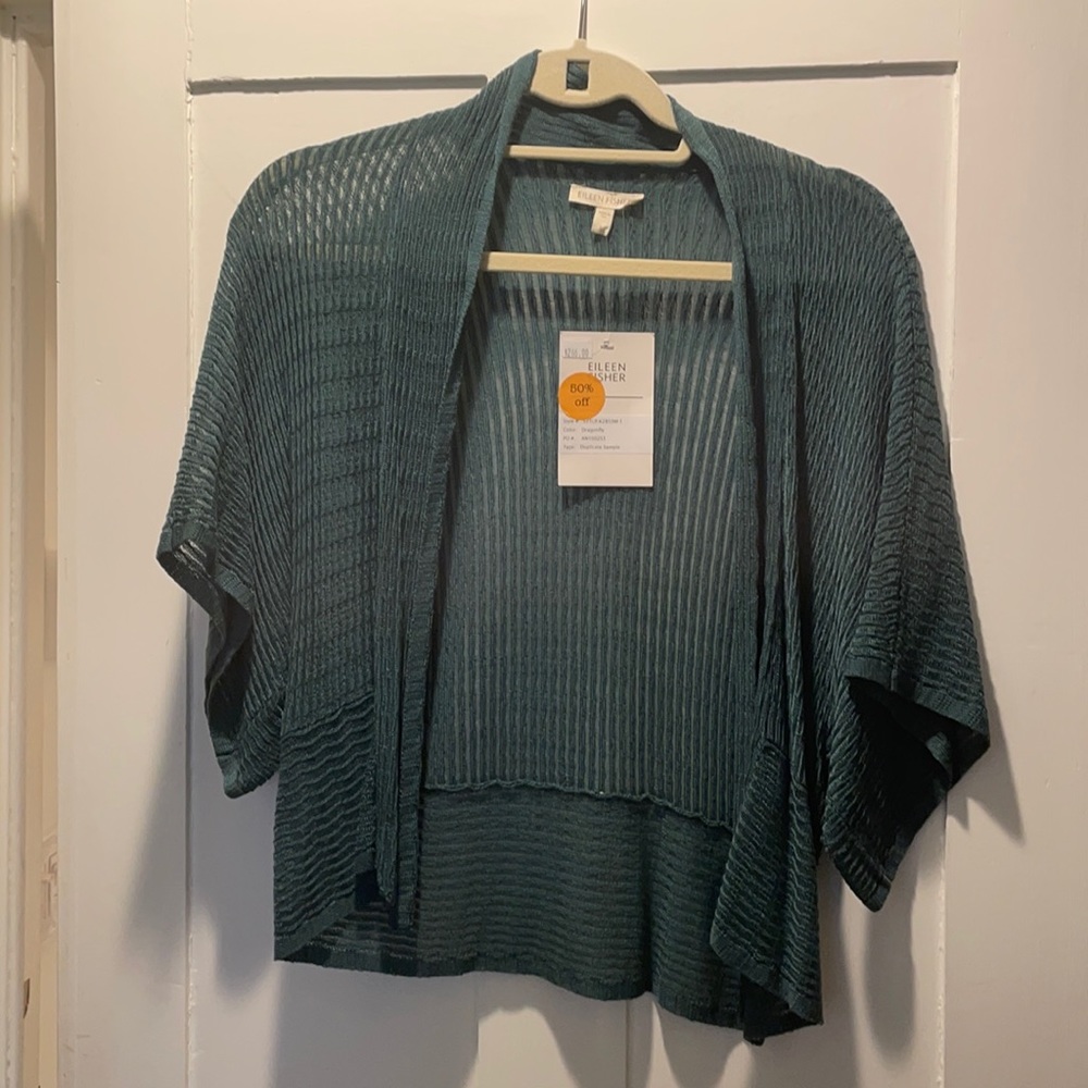 Eileen Fisher shrug, size small, never worn, color dragonfly
